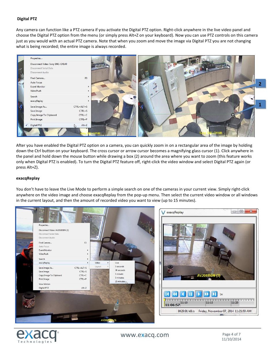 Exacq exacqVision End User Quick Start Guide User Manual | Page 4 / 7