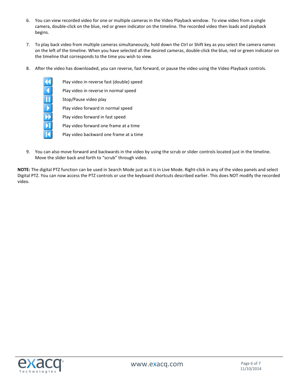 Exacq exacqVision End User Quick Start Guide User Manual | Page 6 / 7
