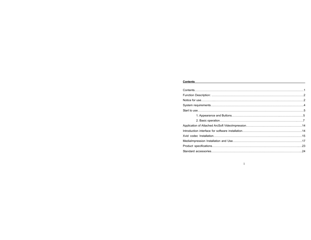 Curtis VR245 User Manual | Page 2 / 25