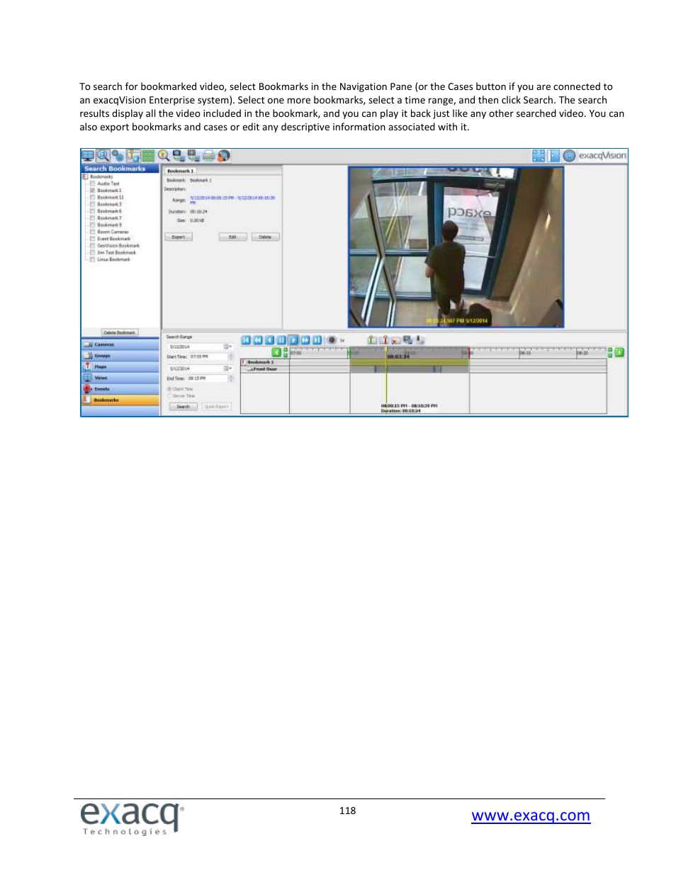 Exacq exacqVision Pro User Manual User Manual | Page 118 / 134