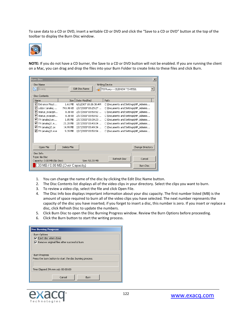 Exacq exacqVision Pro User Manual User Manual | Page 122 / 134