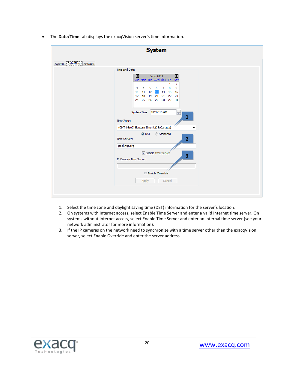 Exacq exacqVision Pro User Manual User Manual | Page 20 / 134