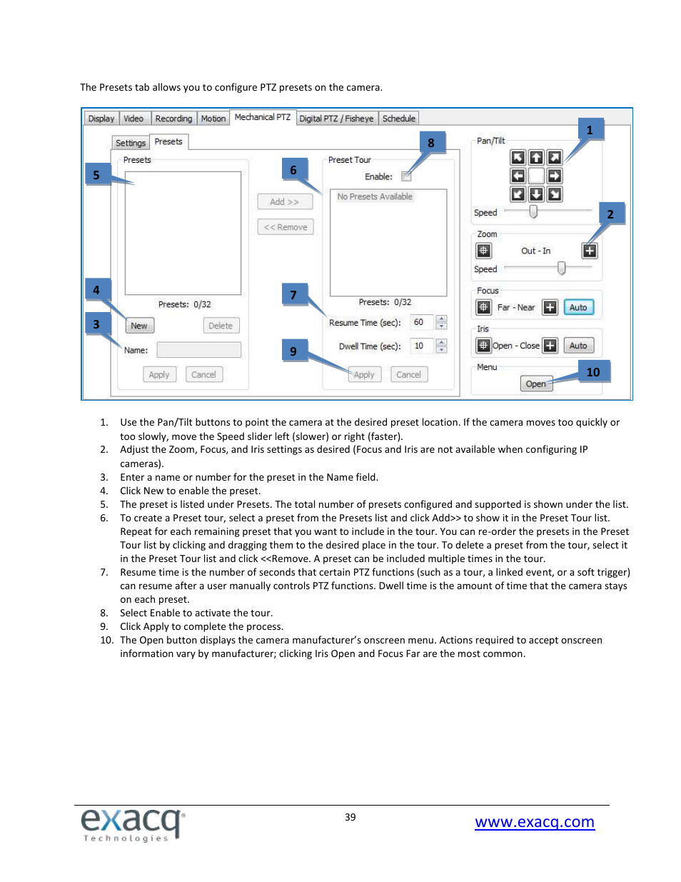 Exacq exacqVision Pro User Manual User Manual | Page 39 / 134
