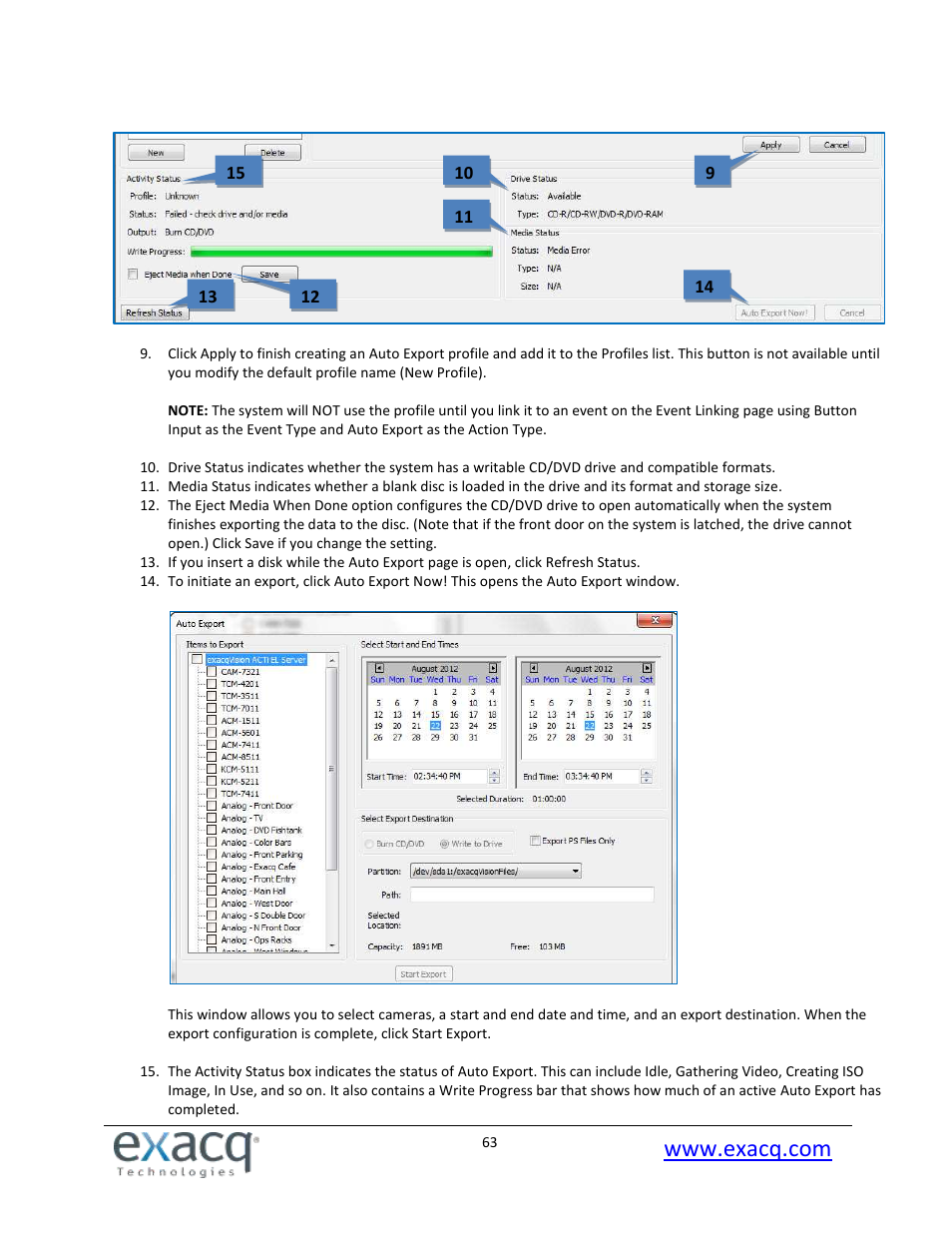 Exacq exacqVision Pro User Manual User Manual | Page 63 / 134
