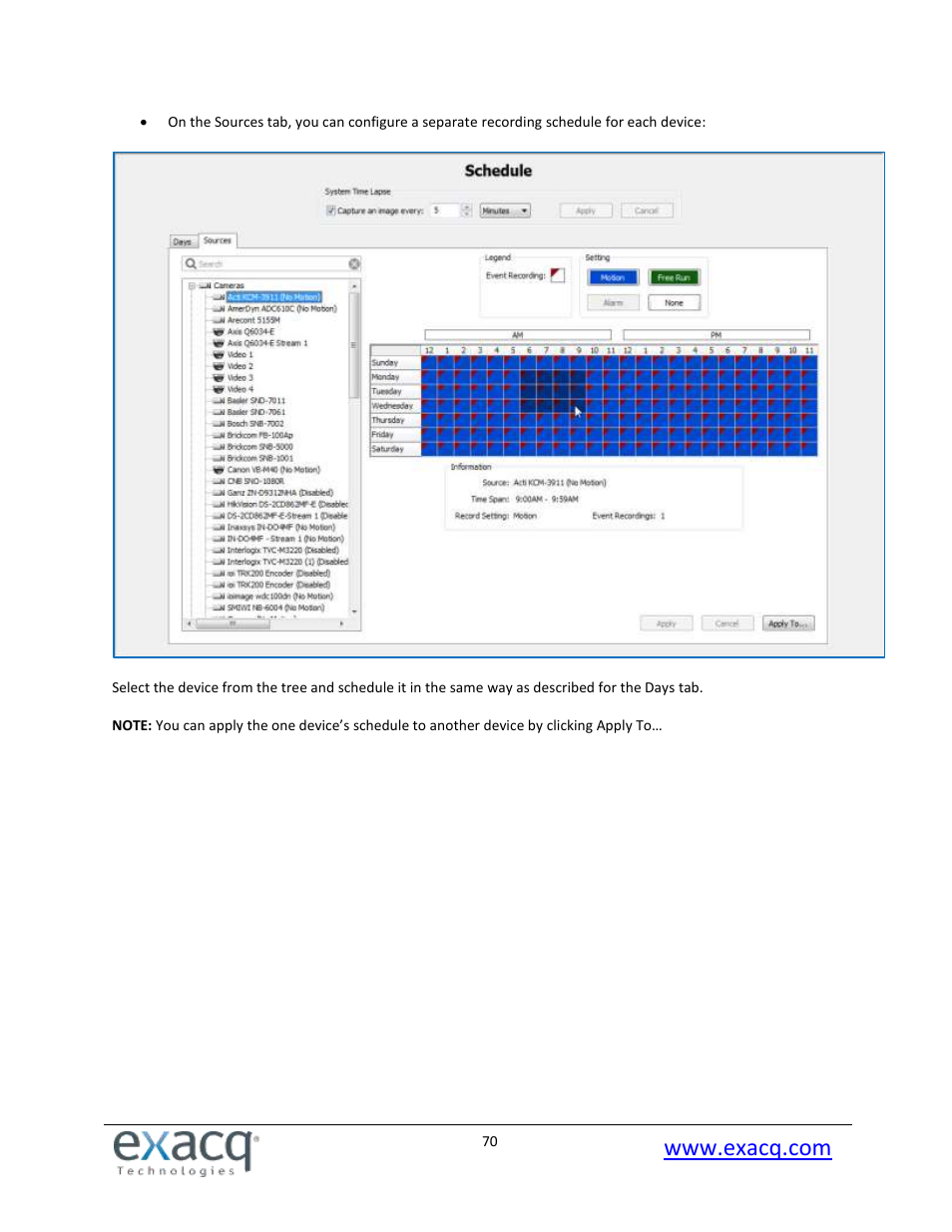 Exacq exacqVision Pro User Manual User Manual | Page 70 / 134