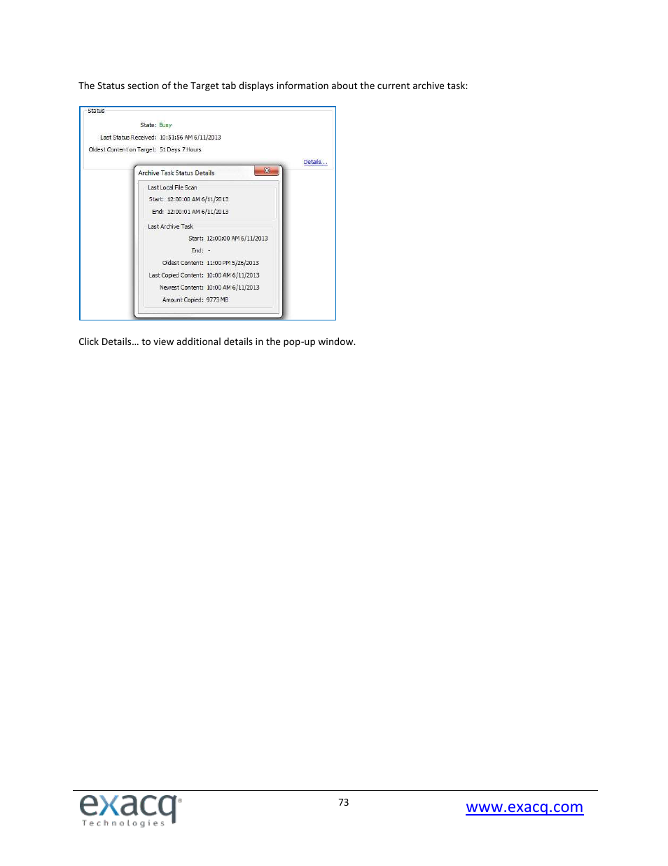 Exacq exacqVision Pro User Manual User Manual | Page 73 / 134