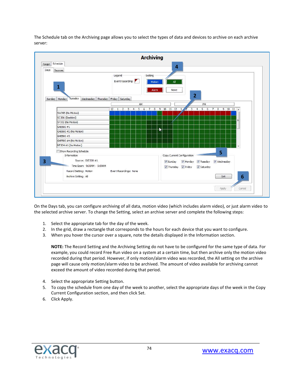 Exacq exacqVision Pro User Manual User Manual | Page 74 / 134