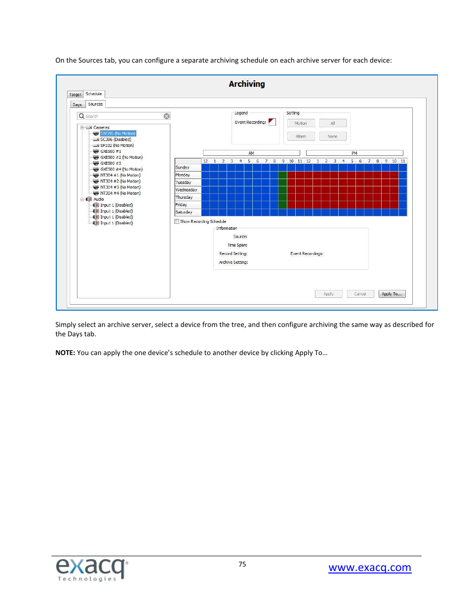 Exacq exacqVision Pro User Manual User Manual | Page 75 / 134