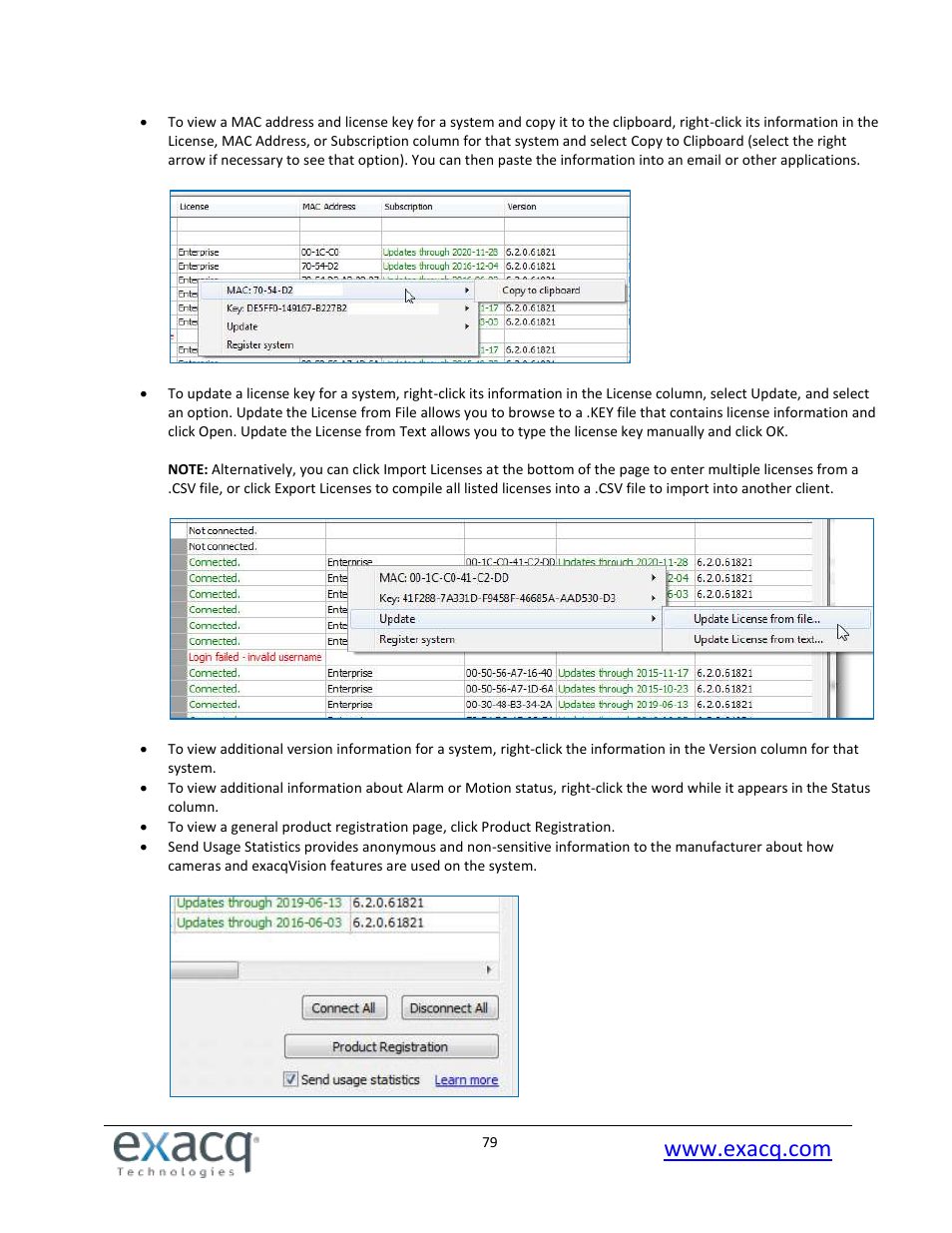 Exacq exacqVision Pro User Manual User Manual | Page 79 / 134