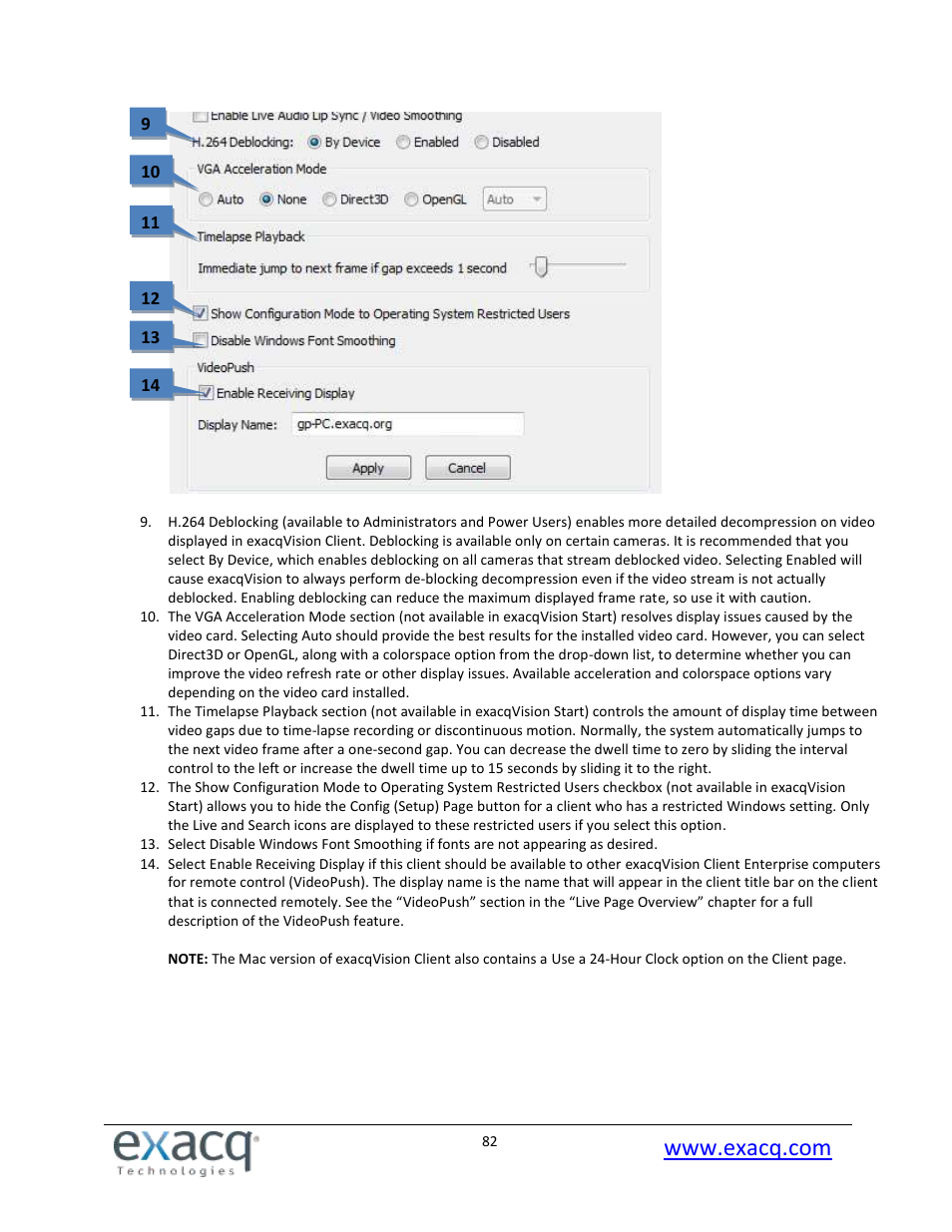 Exacq exacqVision Pro User Manual User Manual | Page 82 / 134