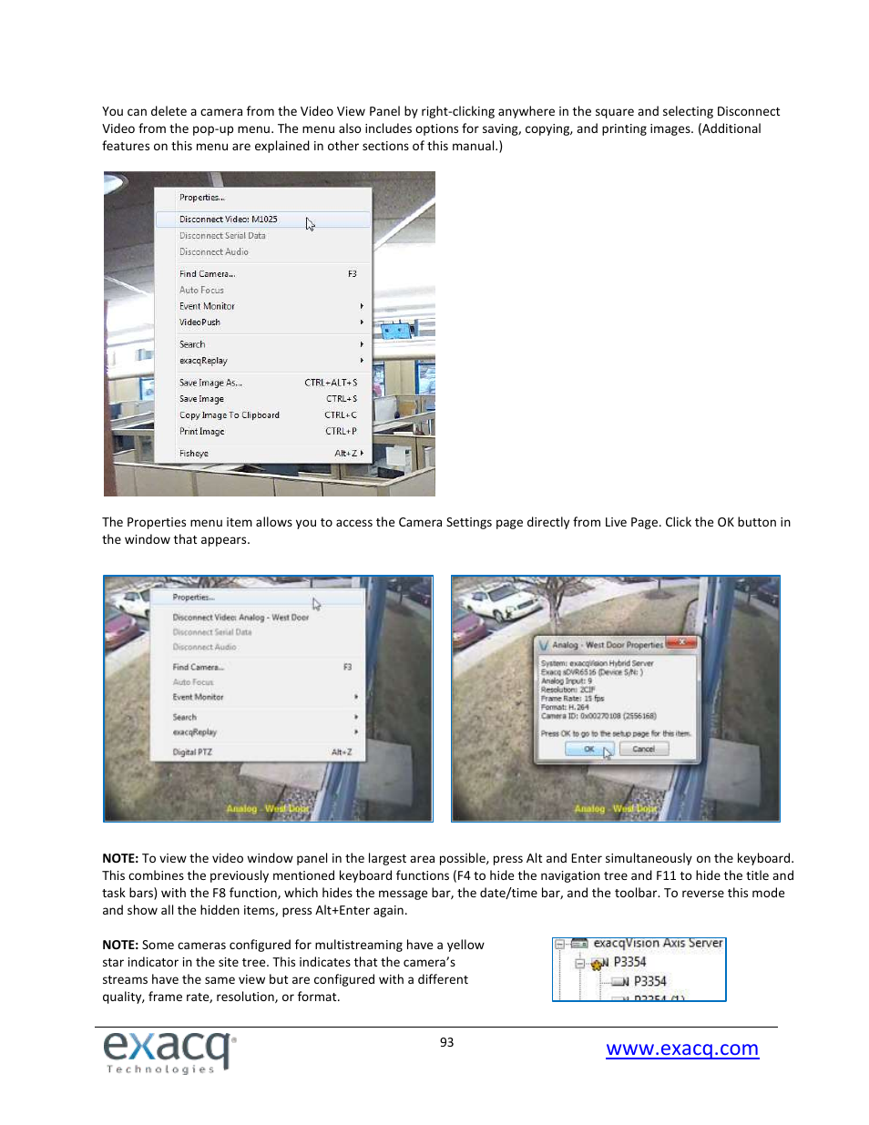 Exacq exacqVision Pro User Manual User Manual | Page 93 / 134