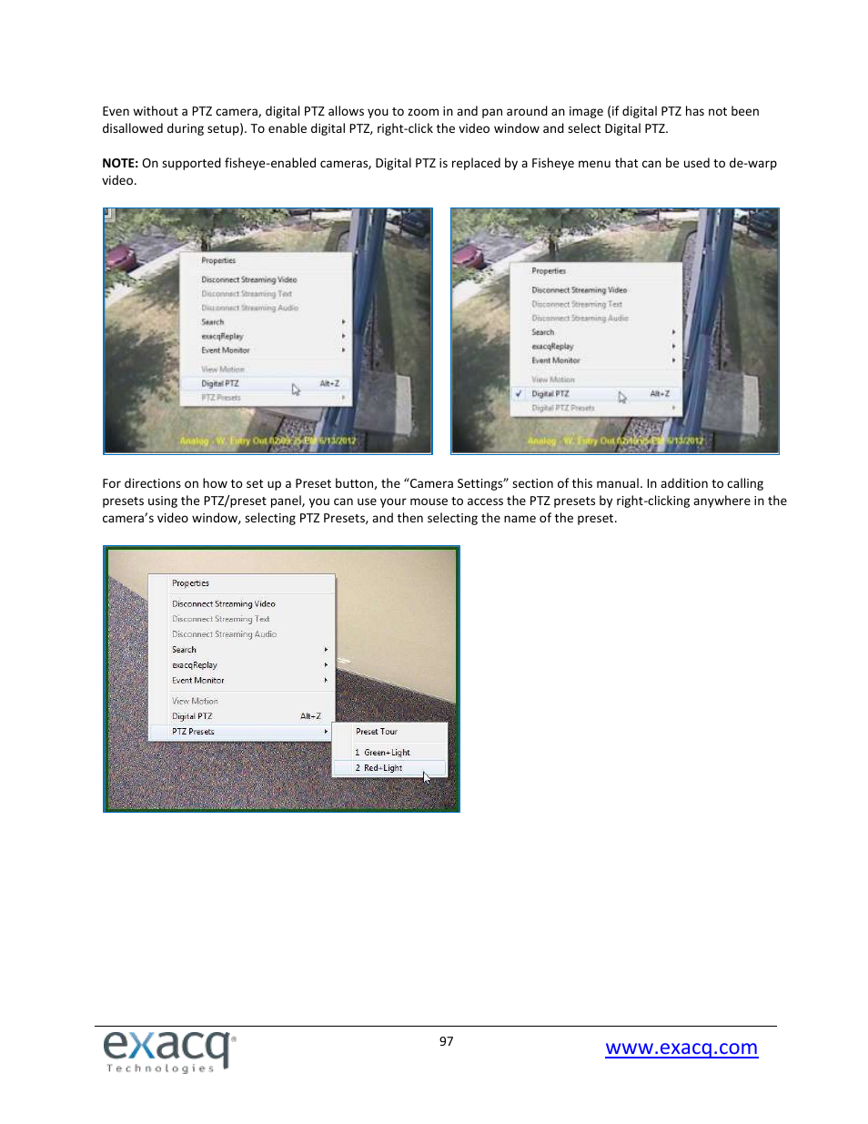 Exacq exacqVision Pro User Manual User Manual | Page 97 / 134