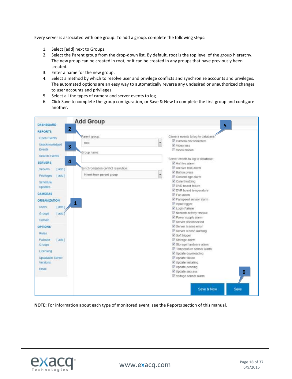 Exacq Enterprise System Manager User Manual User Manual | Page 18 / 37