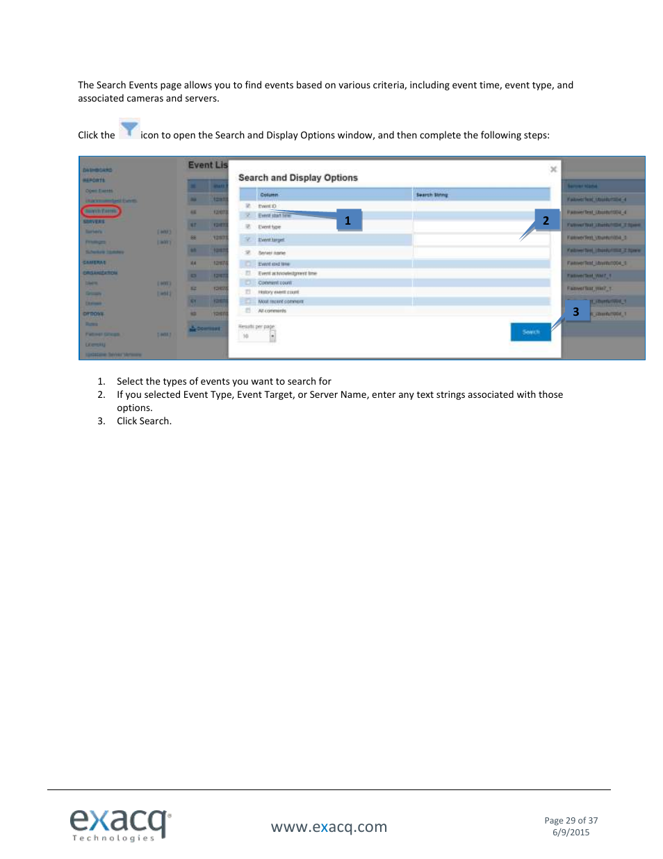 Exacq Enterprise System Manager User Manual User Manual | Page 29 / 37