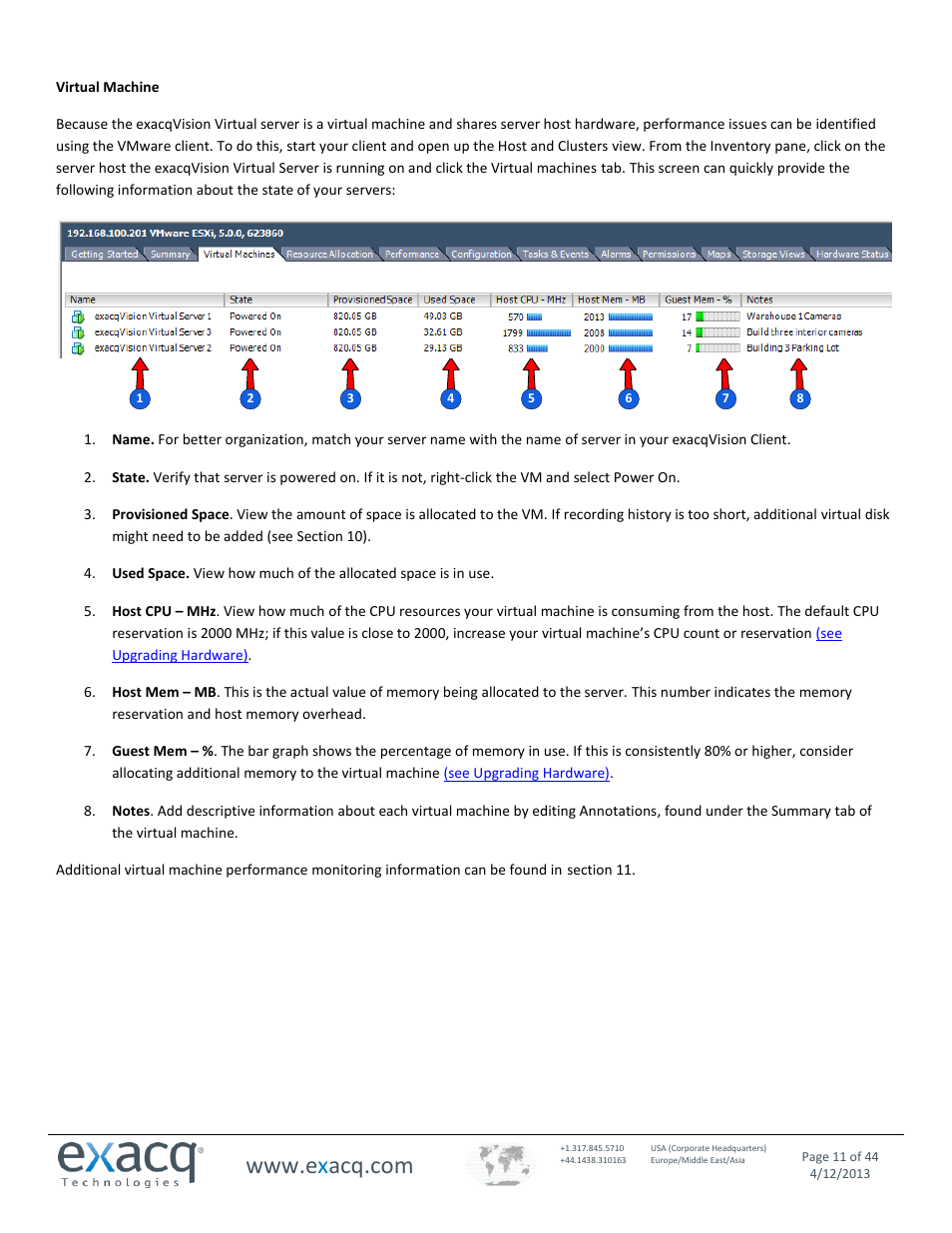 Exacq exacqVision Virtual User Manual User Manual | Page 11 / 44