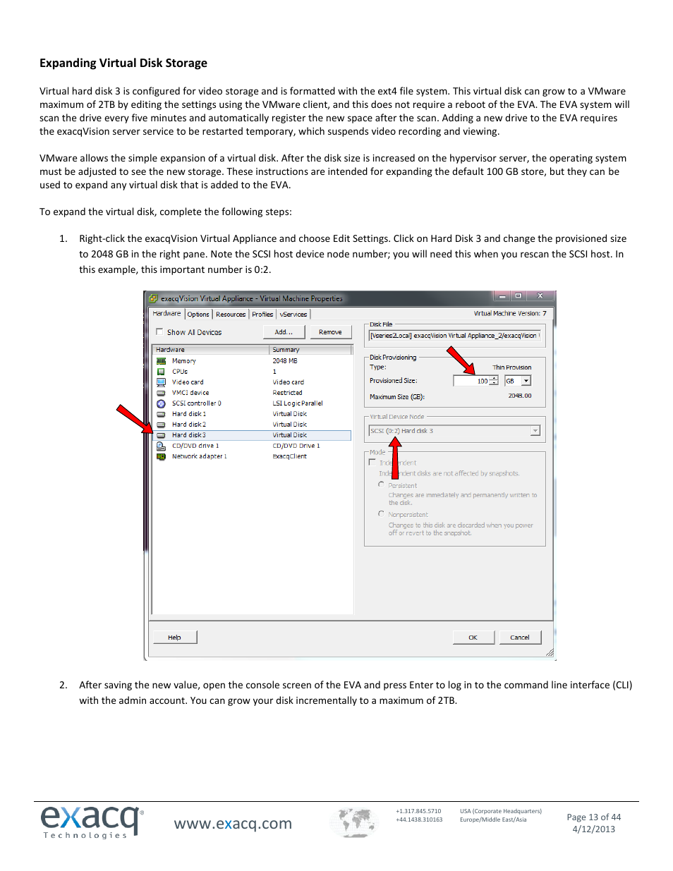 Exacq exacqVision Virtual User Manual User Manual | Page 13 / 44