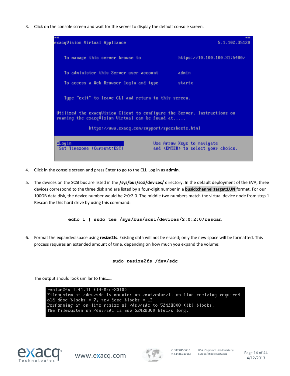 Exacq exacqVision Virtual User Manual User Manual | Page 14 / 44
