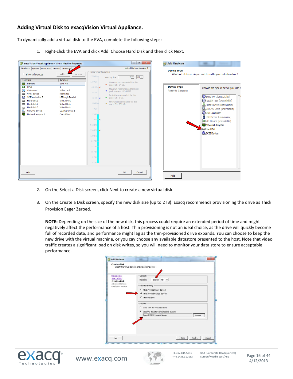 Exacq exacqVision Virtual User Manual User Manual | Page 16 / 44