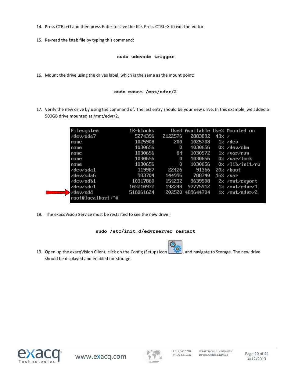 Exacq exacqVision Virtual User Manual User Manual | Page 20 / 44