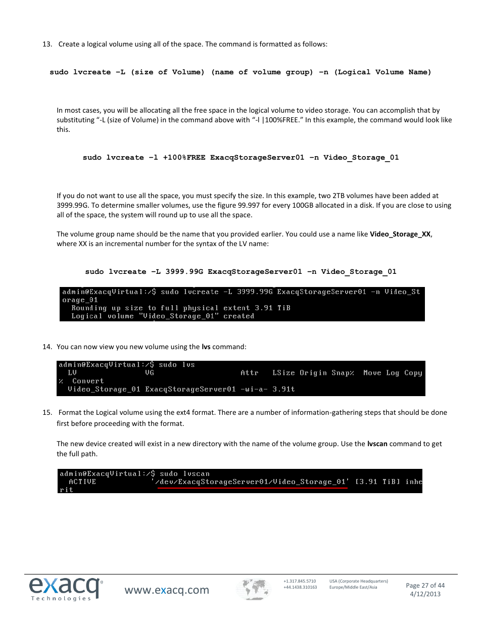 Exacq exacqVision Virtual User Manual User Manual | Page 27 / 44