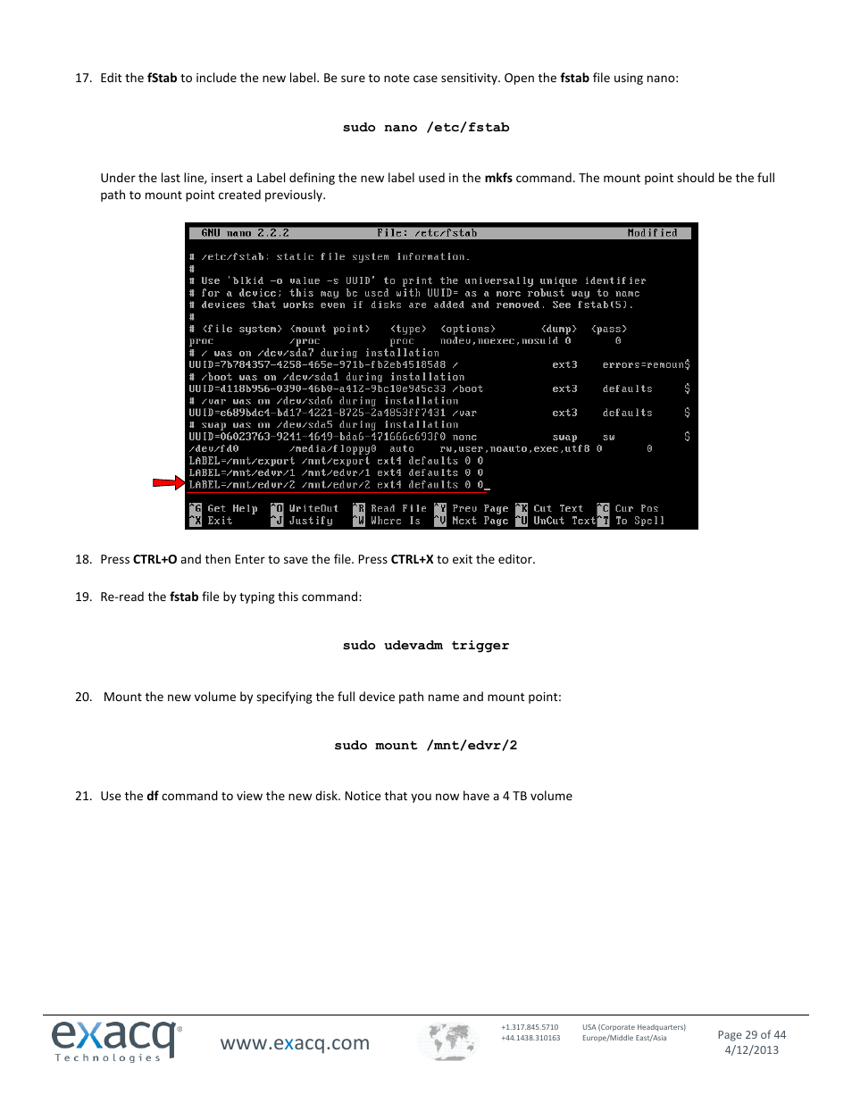 Exacq exacqVision Virtual User Manual User Manual | Page 29 / 44