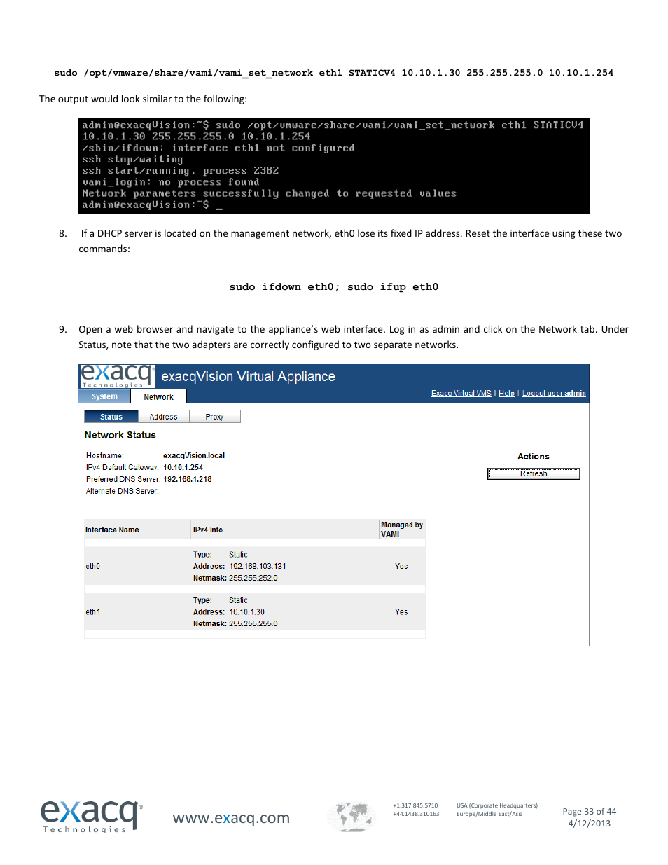 Exacq exacqVision Virtual User Manual User Manual | Page 33 / 44