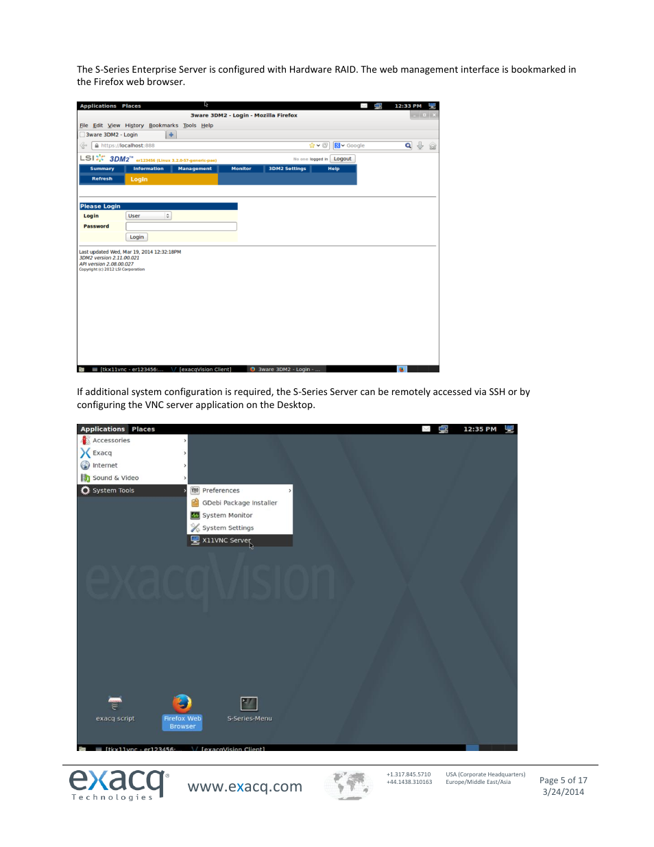 Exacq exacqVision S-Series User Manual User Manual | Page 5 / 17