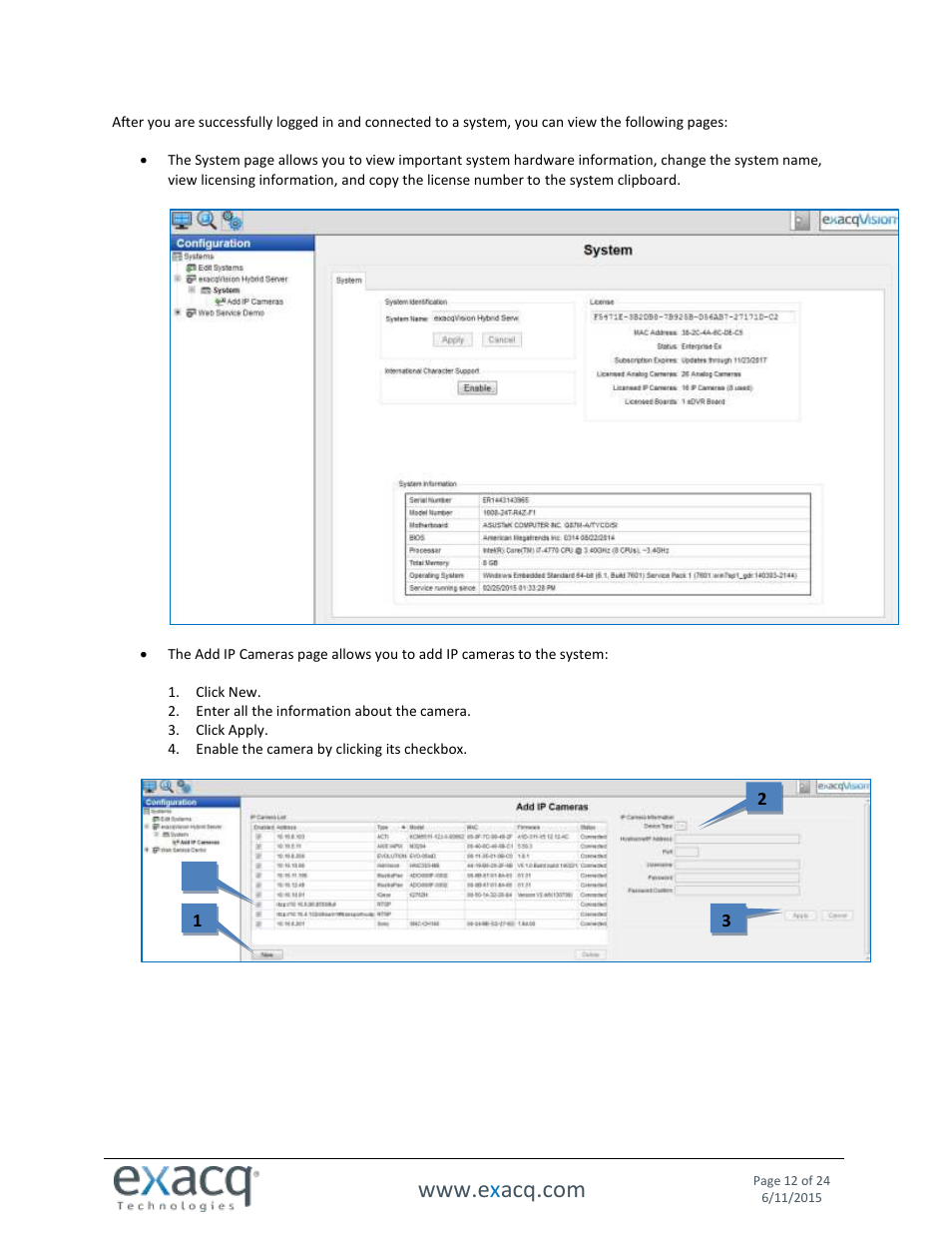 Exacq exacqVision Web Service User Manual User Manual | Page 12 / 24