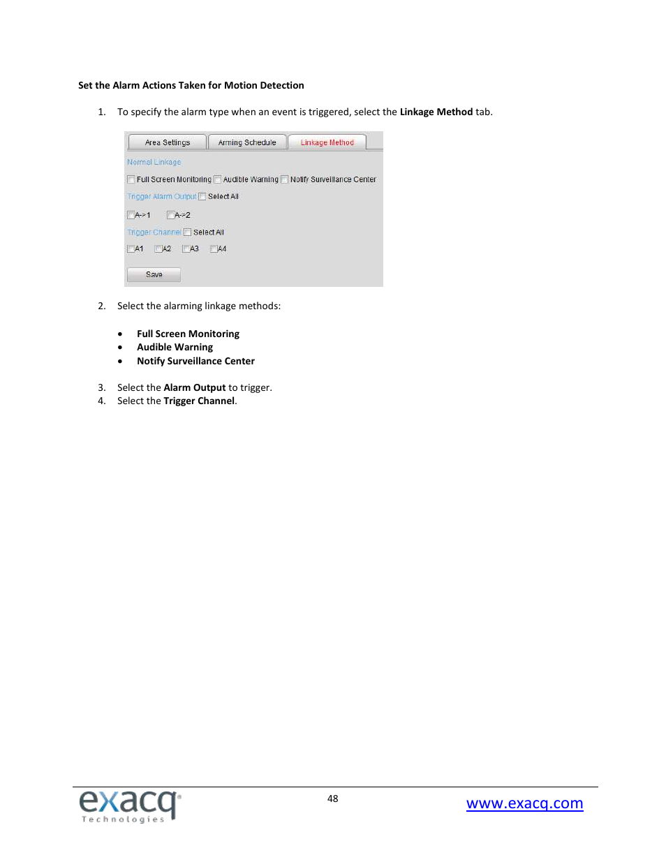 Exacq exacqVision E-Series User Manual User Manual | Page 48 / 69