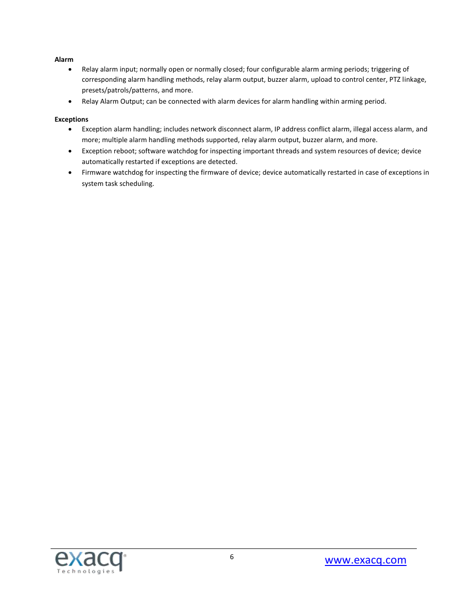 Exacq exacqVision E-Series User Manual User Manual | Page 6 / 69