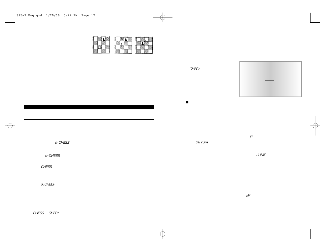 Checkers | EXCALIBUR 375-2 LCD Chess & Checkers User Manual | Page 7 / 9