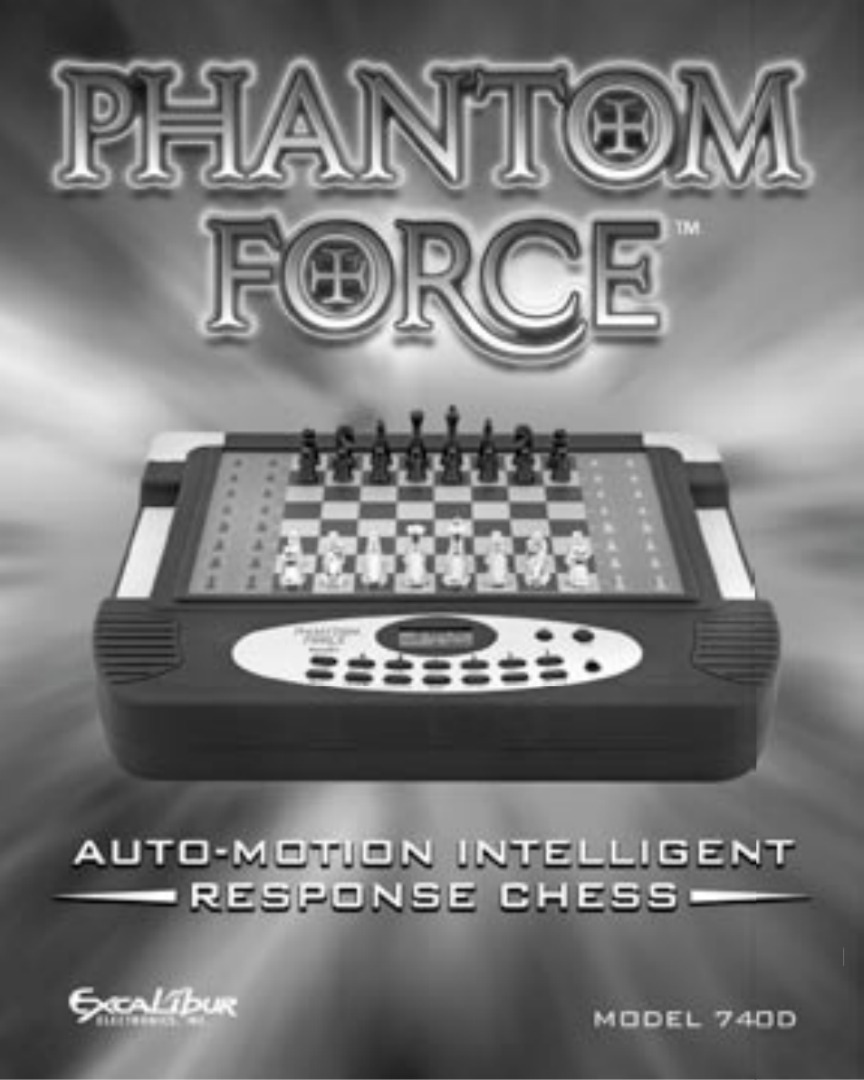 EXCALIBUR 740D Phantom Force Electronic Chess Set User Manual | 24 pages