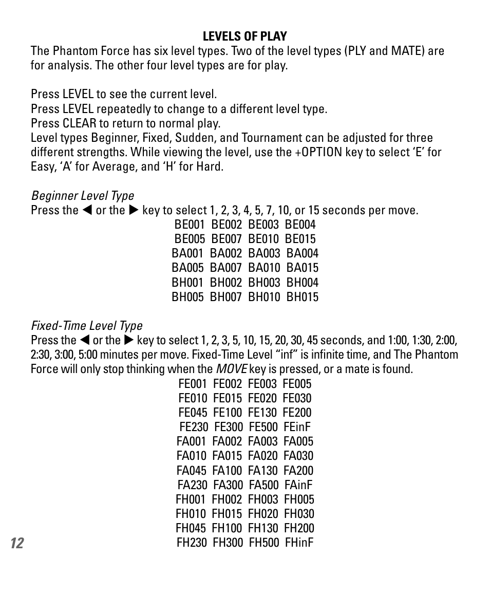 EXCALIBUR 740D Phantom Force Electronic Chess Set User Manual | Page 12 / 24