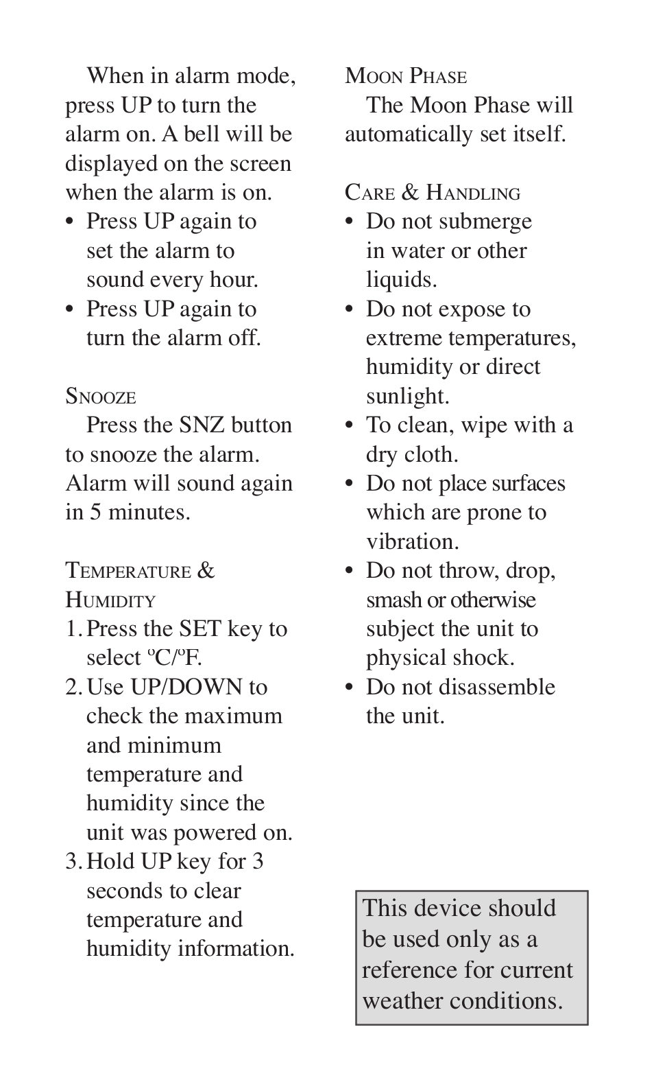 EXCALIBUR 8500 Digital Weather Station User Manual | Page 3 / 4