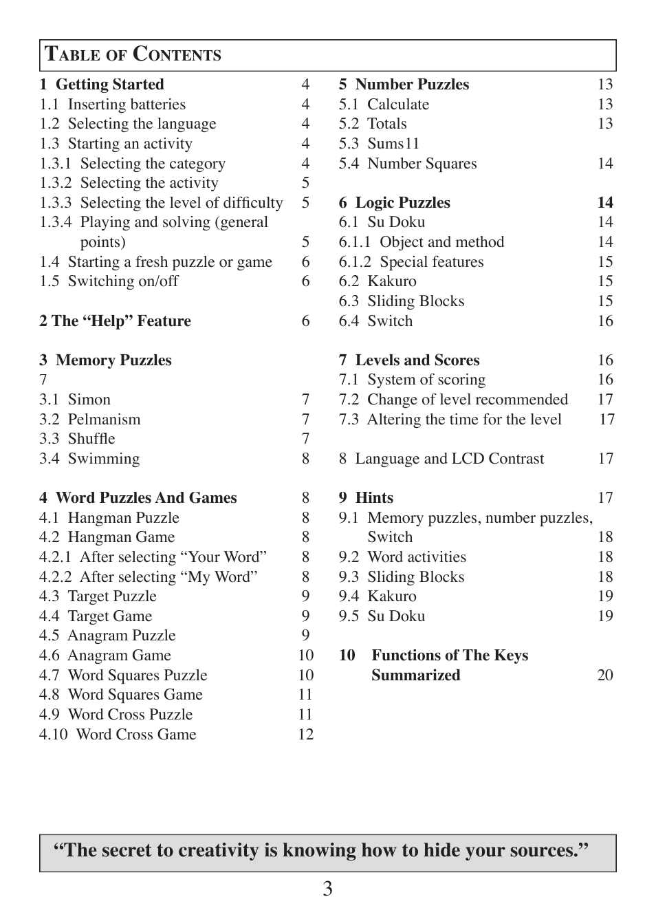 EXCALIBUR E108 Einstein Brain Station User Manual | Page 3 / 24