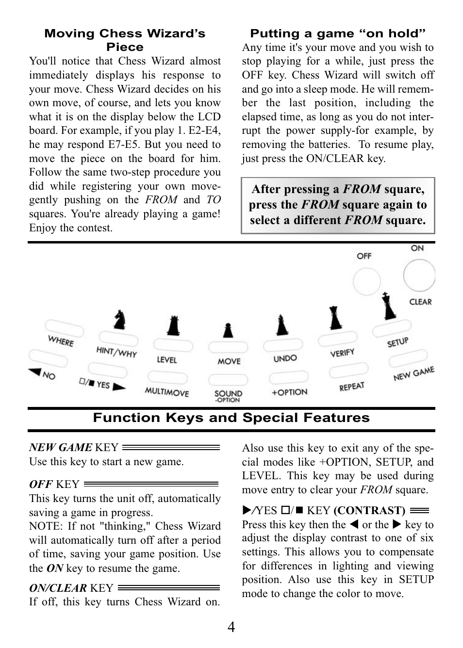 EXCALIBUR E174 Einstein Chess Wizard Tabletop User Manual | Page 4 / 16