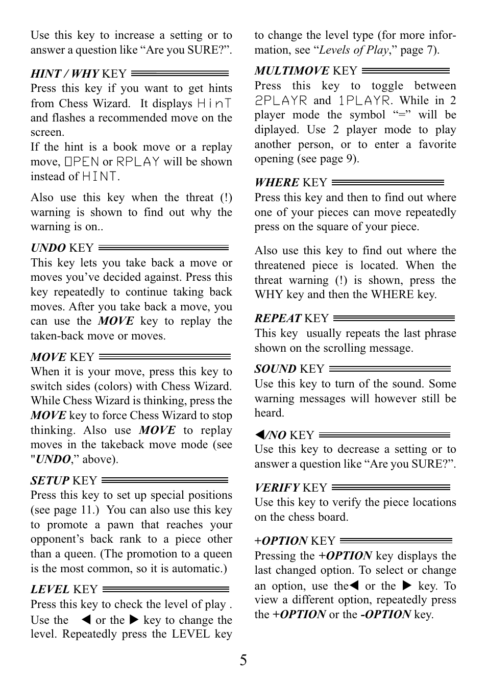 EXCALIBUR E174 Einstein Chess Wizard Tabletop User Manual | Page 5 / 16