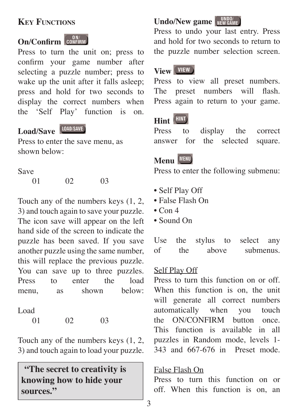 EXCALIBUR ET450 Einstein Eye Trainer User Manual | Page 3 / 12