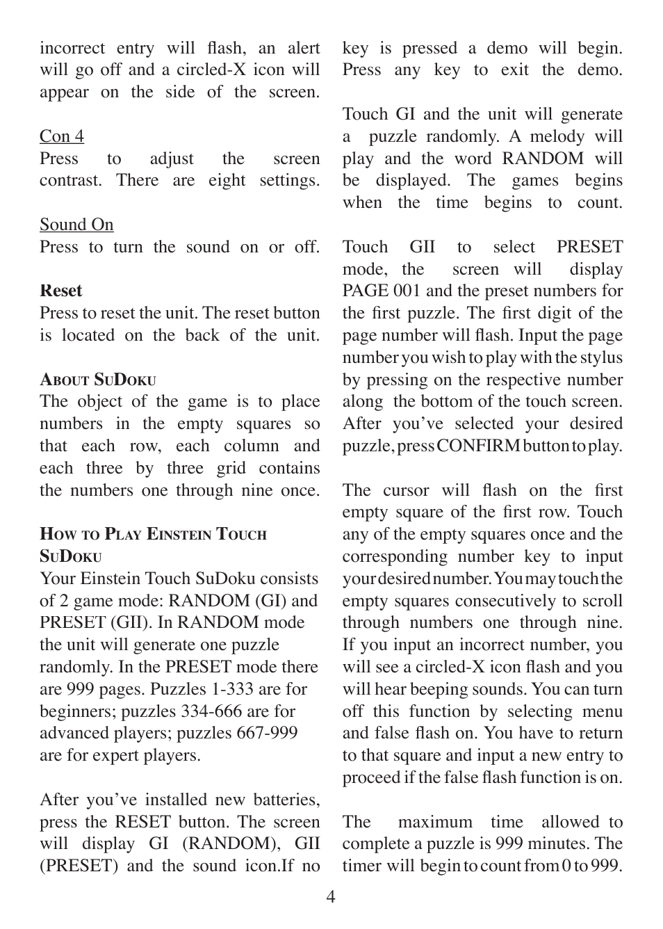 EXCALIBUR ET450 Einstein Eye Trainer User Manual | Page 4 / 12