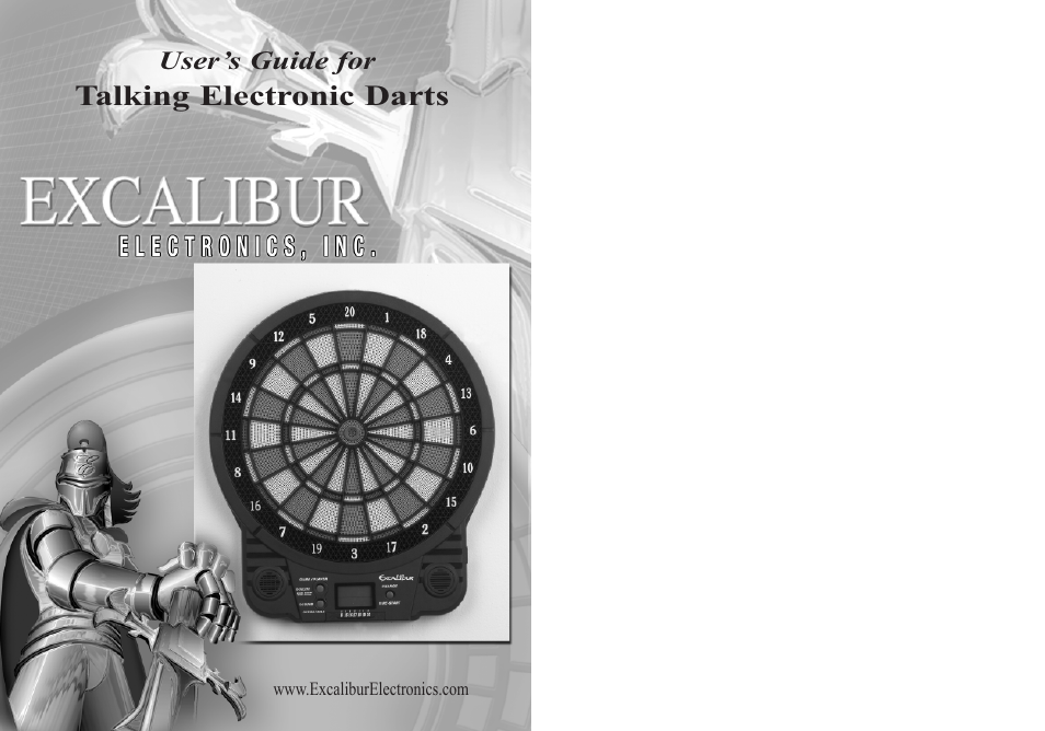 EXCALIBUR PL13-2 Talking Electronic Dartboard User Manual | 15 pages