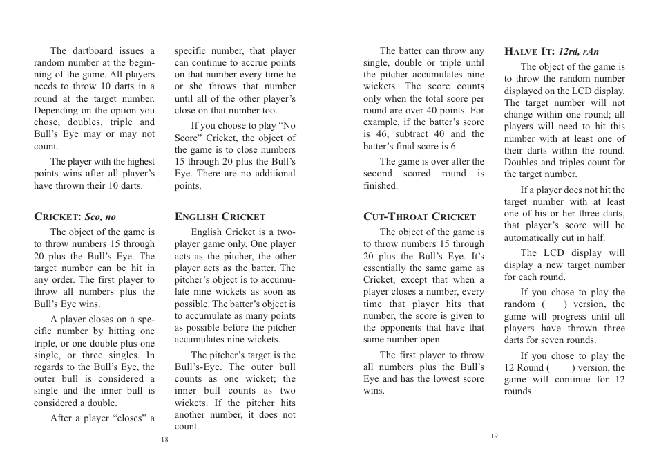 EXCALIBUR PL13-2 Talking Electronic Dartboard User Manual | Page 10 / 15