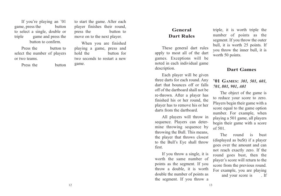 How to play | EXCALIBUR PL13-2 Talking Electronic Dartboard User Manual | Page 7 / 15
