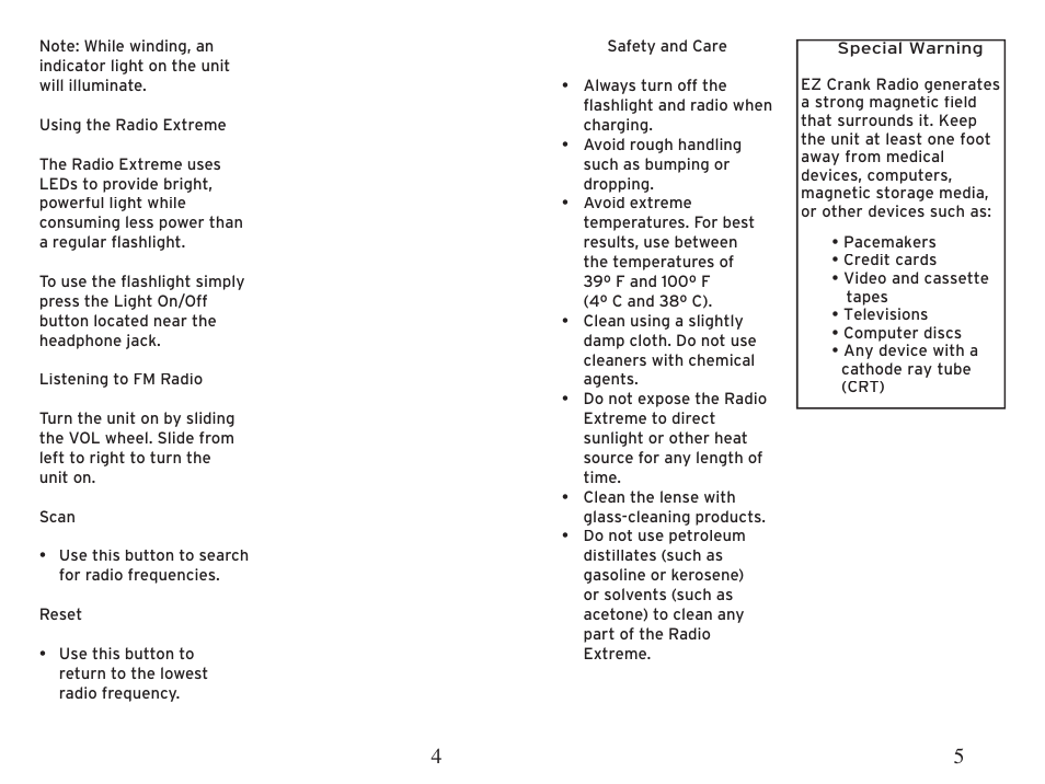 EXCALIBUR H632S-WC Weather Channel EZ Crank Radio Extreme User Manual | Page 3 / 5