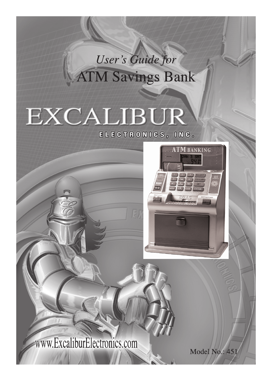 EXCALIBUR 451 Electronic ATM Savings Bank User Manual | 5 pages