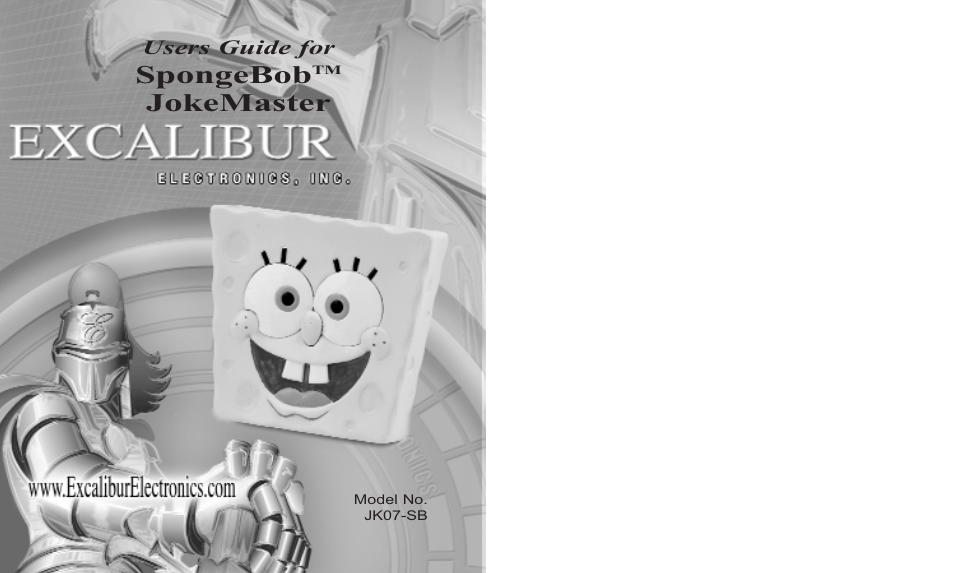 EXCALIBUR JK07-SB SpongeBob JokeMaster Jr. User Manual | 5 pages