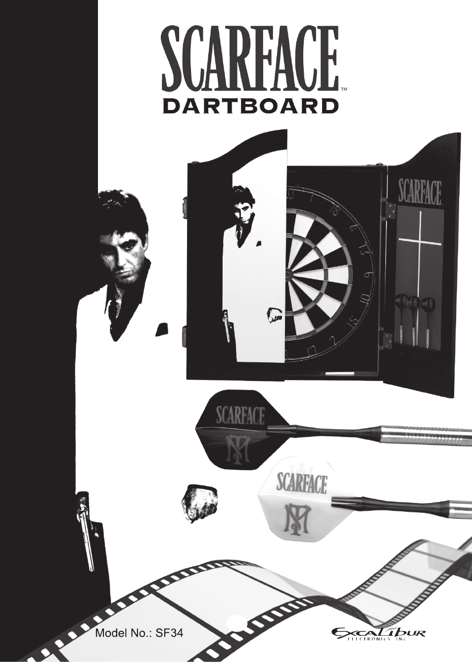 EXCALIBUR SF34 Scarface Dartboard User Manual | 8 pages