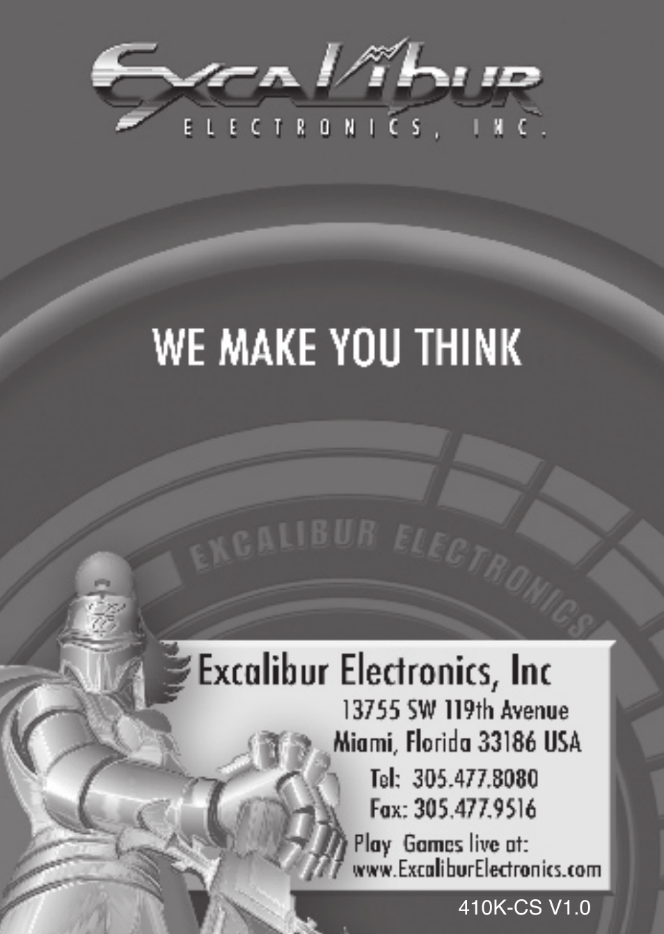 EXCALIBUR 410K-CS LCD Keychain Chess User Manual | Page 12 / 13