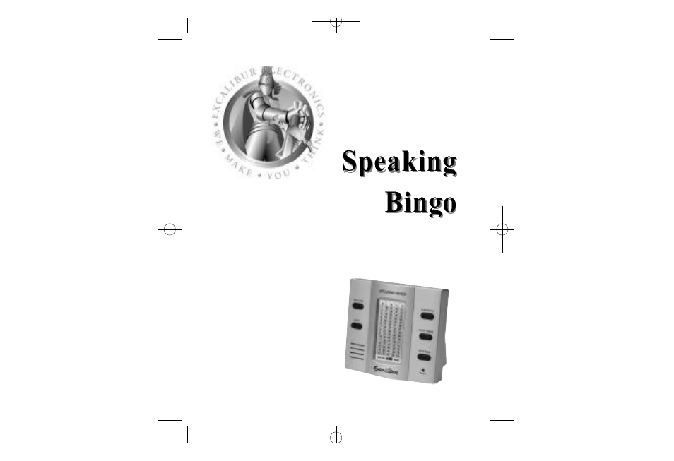 EXCALIBUR 450 Platinum Speaking Bingo User Manual | 5 pages