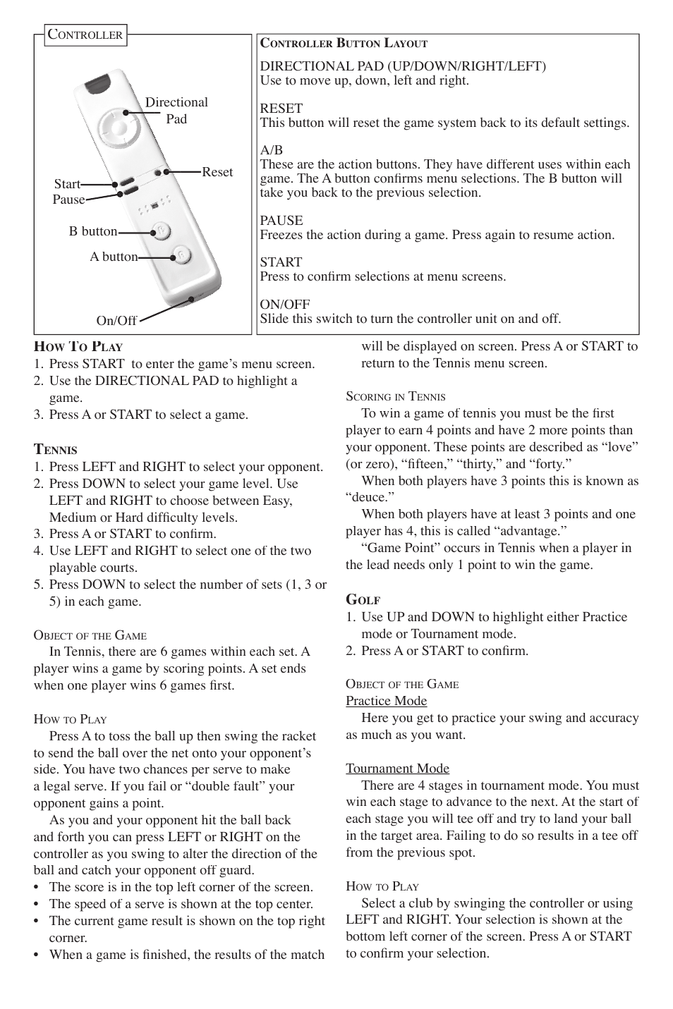 EXCALIBUR FX-VR206 Fox Sports 7-in-1 Plug & Play User Manual | Page 3 / 8