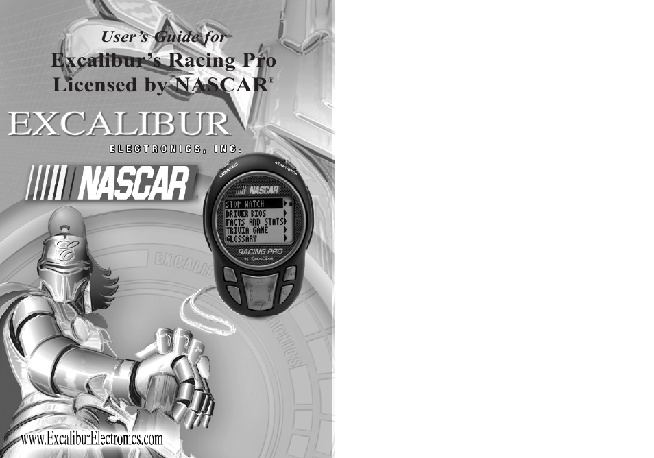 EXCALIBUR 501 NASCAR Racing Pro User Manual | 11 pages